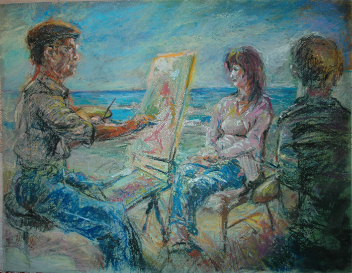 painter and model